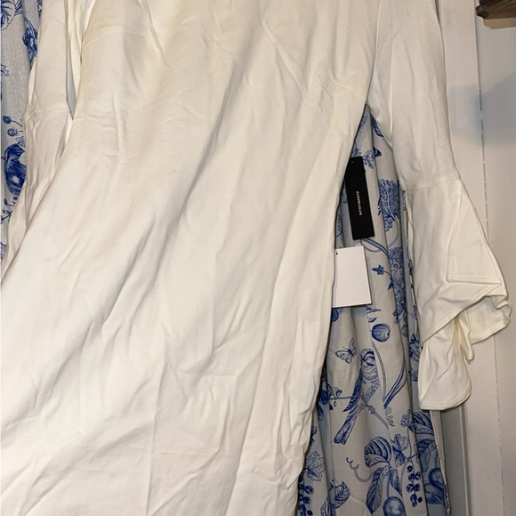 LuLus white bell sleeve bodycon dress - Picture 2 of 3